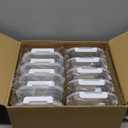 M MCIRCO 10-Pack 22 Oz Glass Meal Prep Containers with Lids - Microwave, Oven, Freezer & Dishwasher Safe - White