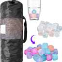 380 Pack Reusable Ice Cube for Drinks - Refreezable Plastic Ice Cubes Without Diluting BPA Free, Washable Ice Cube for Whiskey Coffee Bars Party Ice Bath Camping (Color-changing, Square-380Pack)