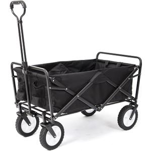 Mac Sports Collapsible Folding Outdoor Utility Wagon, Black
