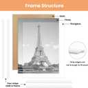 upsimples 20x30 Picture Frame White 3 Pack, Scratch-Proof Poster Frames 20 x 30 for Photo Gallery - Slide-In Strips, Horizontal or Vertical Wall Mounting