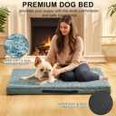 Orthopedic Dog Beds for Crate with Removable Washable Cover Egg-Crate Foam Pet Pad Mat with Anti-Slip Bottom,Waterproof Dog Beds Small Medium Sized35x18 Inch