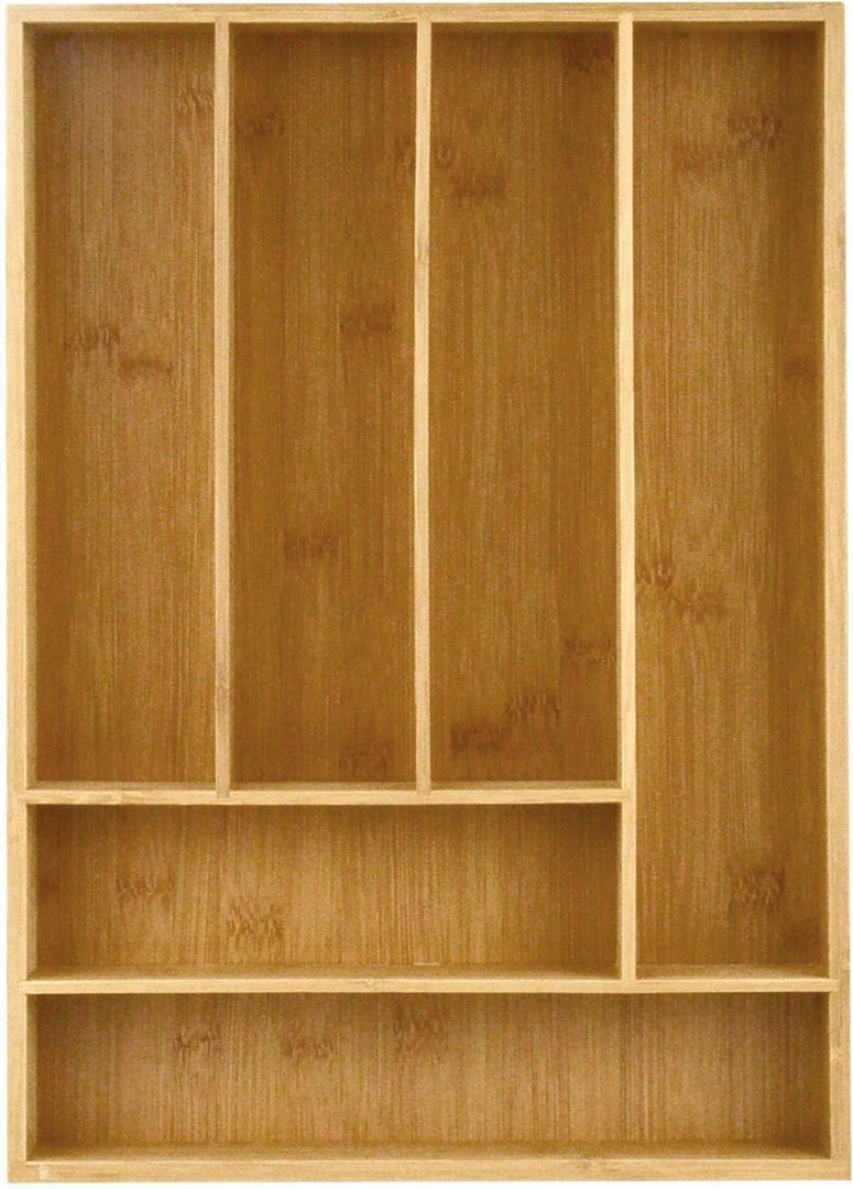 Heim Concept Drawer Organizer Bamboo Cutlery Tray Silverware Organizer/Utensil Holder, Drawer Dividers Organizer for Silverware, Flatware, Knives in Kitchen (Non-Expandable, 1PC)