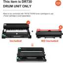 v4ink 2PK DR730 Drum Compatible Replacement for Brother DR730 DR-730 DR-760 Drum for Brother HL-L2325DW HL-L2350DW HL-L2370DW HL L2390DW L2395DW MFC L2690DW L2710DW L2717DW L2750DW (NOT Toner)