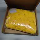 MECCANIXITY Chiffon Flower, 3 Inch Fabric Flowers Bows Sewing Fabric Appliques Headband Embellishments for Crafts Dresses DIY Party Wedding Decoration Yellow Pack of 20