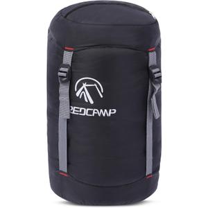 REDCAMP Nylon Compression Stuff Sack, Ultralight Sleeping Bag Compression Sack Great for Camping, Backpacking, Hiking, Black XL
