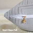 FUTEI Light Grey Decorative Throw Pillow Covers 20x20 Inch Set of 2,Soft Cozy Chenille Geometric Textured Cushion Case,Home Decor for Couch Bed Living Room