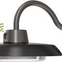 50W LED Gooseneck Barn Light 10 Inch Outdoor Farmhouse Wall Light with Dusk to Dawn Photocell Pole/Wall Mounted Area Light for Barn Garage Yard Warehouse 120VAC 4000K 5000LM UL Listed IP65 Dark Bronze