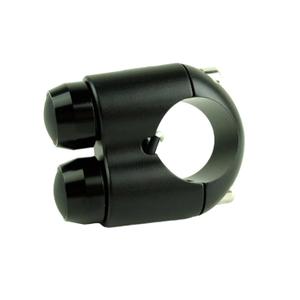 2 Buttons Aluminum Motorcycle Handlebar Switch Turn Signal Horn Headlight Starter Power Control for 7/8 inch bar Bobber Cafe Racer Chopper (Black, Fit 7/8 inch Handlebar)