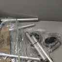 Drive Medical 10210-1 2-Button Folding Walker with Wheels, Rolling Walker, Front Wheel Walker, Lightweight Walkers for Seniors and Adults Weighing Up To 350 Pounds, Adjustable Height, Silver