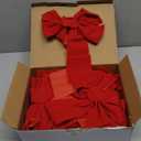 JOYIN 12 Pack Christmas Red Velvet Bows, 13" Long by 9" Wide Decorative Christmas Bows for Wreath Garland Tree Decor, Indoor Outdoor Holiday Decoration (Small)