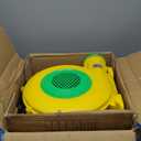 White Bounce House, House with Blower, Inflatable Bouncer, Children's Toy, Sewn Extra Thick Material for Durability