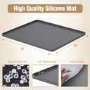 Water Cooler Mat - (22" x 19") Non-Slip Water Cooler Dispenser Mat with Raised Edges for Floor Protection, Under Water Cooler Dispenser Mat, Great for Bedrooms,Kitchens, Offices, Bars (Gray)