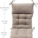 QILLOWAY Outdoor Rocking Chair Cushions Set of 2, 100% Polyester Waterproof Patio Rocking Chair Cushion, High Back Weatherproof Chair Pad for Adirondack & Outdoor Furniture, Tan,Grey, 2Counts/1Pack