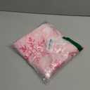 Pink Christmas Tablecloth Round 60 Inch White Snowflake Winter Print Xmas Holiday Theme Decorative Table Cloth Seasonal Rustic Farmhouse for Indoor Party Kitchen Dinner Picnic Decor