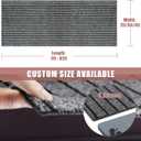 Runner Rug 2 ft x 6 ft Indoor/Outdoor Low Profile, Hallway, Kitchen, Patio, Deck Area, RV, Entryway, Garage, with Non-Slip Rubber Backing, Gray with Black Stripe, Custom