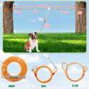 100FT Dog Tie Out Cable with 10FT Trolley Run Leash for Yard, Heavy Duty Pet Runner Cable Lead Leash for Small Medium Large Dogs Camping, Training, Hiking, Outdoor