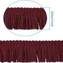 MegaPet Polyester Fringe Tassel Lace Ribbon Trims 1 Inch x 27 Yards Chainette Fringe Fibre Trim Coconut Brown for Sewing Quilting Lampshade Curtain Decoration