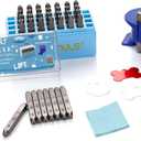 BESTNULE Metal Stamping Kit, Number and Letter Stamp Set (A-Z, 0-9 and &, Love Symbol), Industrial Grade Hardened Carbon Steel, Perfect for Metal, Wood, Plastic, Leather (5/32", 4MM)