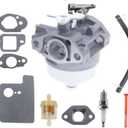 Cnfaner 16100-Z0Y-013 Carburetor for Honda GCV190 GCV190A GV190LA HRX217 HRB217 Manual Choke Pressure Washer Lawn Mowers Engines with gaskets 16211-ZL8-000 Insulator kit