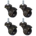 uxcell 1.5 Inch Ball Caster Wheels, 4pcs Threaded Stem Caster 360 Degree Rotatable Caster Wheels for Furniture, Bronze Tone