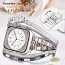 KOREDA Boho Leather Bracelet Compatible for Apple Watch Band 38mm 40mm 41mm 42mm 44mm 45mm 46mm Series 11 10 9 8 7 SE Women, Handmade Multilayer Wrap Beaded Jewelry Apple Watch Strap for iWatch Series 6/5/4/3/2/1 (Grey)