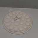 HAKSEN Deviled Egg Containers with Lid, Portable Deviled Egg Platter Carrier Holder Trays with 22 Slots for Holiday Party and Home Kitchen, Brown