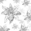 Boao 24 Pieces Christmas Glitter Artificial Poinsettia Flowers Christmas Flowers Decorations Wedding Xmas Tree New Year Ornaments (Silver)