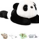 Niuniu Daddy 20" | 3.3 Pound Panda Weighted Stuffed Animals Plush Toys, Large Pillowfort Plush Animals for Kids Adults, Heavy Beads Big Body Pillow for Presents Birthday Christmas Holiday (Medium)