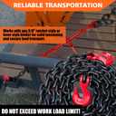 G80 Binder/Safety Chain 3/8 Inch x 10 Foot Transport Binder Chain with Clevis Grab Hooks 7,100 lbs Safe Working Load Logging Chain for Transporting Towing Tie Down Binding Equipment