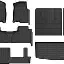 AIPOIL Floor Mats & Cargo Liner & Seatback Cargo Set for 2021-2025 2026 Chevrolet Chevy Tahoe & GMC Yukon (8 Seater) (Not fit XL) All Weather Protection TPE Car Full Set Car Mats Accessories -Black