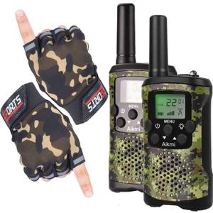 Kids Walkie Talkies Boys Gifts for Kids Aged 5-12 Outdoor Toys 3 Miles Long Range 22 Channel 2 Way Radio fit Adventure Game Hunt Camp Toys 6 7 8 9 Years Old Boys Gifts (Green Camo)
