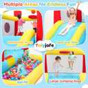 Bounce House with Blower & Slide, (10FT X 10FT X 7FT) Kids Bouncy Castle for Indoor/Outdoor Play, Birthday Parties, Backyard Fun Inflatable Bounce House for Kids 3-6, Jump House for Toddlers