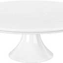 Kootek White Cake Stand, 12 x 12 Inches Porcelain Cake Plate Cake Pedestal Stand Display Dessert Stand for Party, Wedding, Birthday, Baby Shower