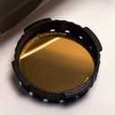 4 x Filter for use in AeroPress Go/AeroPress Coffee Makers - Disc Fine - Reusable - Premium Coated Stainless Steel (Rose Gold, Metal) - Brew Tips Included