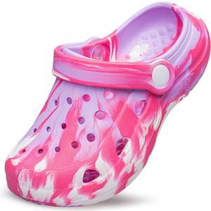 Toddler Kids Clogs Boys Girls Clogs Marbled Garden Shoes Unisex Child Slides Sandals Slip on Beach Slipper Water Shoes Indoor Outdoor(Toddler/Little Kids/Big Kids)