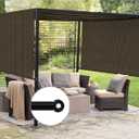 Patio Paradise 10' x 16' Pergola Canopy Replacement Cover Shade Cloth with Grommets Weighted Rods Outdoor Sun Shade Screen UV Block for Gazebo Backyard Deck Porch Balcony, Brown