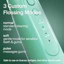 AquaSonic Icon Water Flosser for Teeth  Cordless Rechargeable Oral Irrigator  Waterproof, Portable Dental Cleaning with Jet Tip  Braces Home Travel - Mint