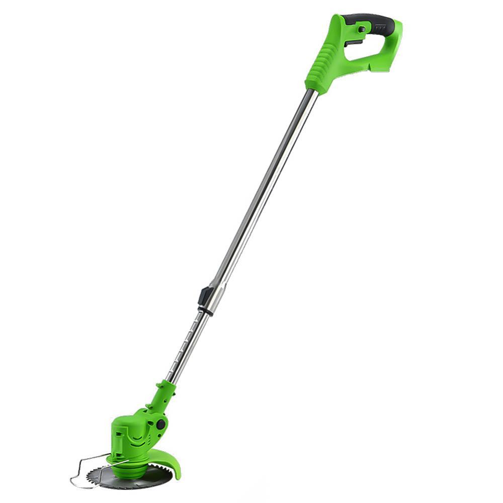 Cordless Weed Wacker, Electric Weed Whacker Eater with 2 x 2.0Ah Battery Powered & Charger, Stringless 3 in 1 Grass Trimmer/Lawn Edger/Brush Cutter with 4 Types Blade and Wheel for Garden Yard