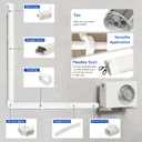 4" 10Ft Mini Split Line Set Cover, Plastic Line Kit for Outside Units, Mini Split Air Conditioner, Central AC and Heat Pump