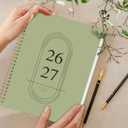 2 x Monthly Planner 2026-2027 - 2 Year Monthly Planner Calendar 2026-2027, Jan. 2026 - Dec. 2027, 7.3" * 9.5", 24 Months Calendar Planner with Note Pages, for Office, School Home Planning - Green