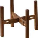 Adjustable Indoor Plant Stand, Bamboo Mid Century Modern, Stable Holder, Fits 6-12 inch Pots (Square Horn Walnut)