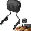 PBYMT Backrest Sissy Bar Fit for Harley Davidson Touring 2009-later (Black)
