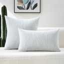 FUTEI Grey Decorative Throw Pillow Covers 18x18 Inch Set of 2,Soft Chenille Jacquard Geometric Pattern Cushion Case,Modern Home Decor for Couch Bed Living Room