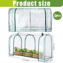 GlikCeil 1 Pcs 47" l x 21" W x 24" H Greenhouse Cover Portable Mini Outdoor Indoor Tabletop Greenhouse for Healthy Plants, Raised Garden Beds, Vegetable Rows, Include Frame and Cover