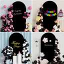 Wokceer 6.6FT Wedding Arch Backdrop Cover Spandex Fitted Black Wedding Backdrop Stand Covers Round Top Chiara Arch Cover for Birthday Party Ceremony Banquet Decoration