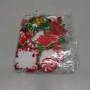 Lyrow 62 Pcs Christmas Iron on Patches Cartoon a to Z Letter Christmas Embroidered Applique Repair Patches for DIY Craft Clothing Jackets Jeans Bags Dress Hats Xmas