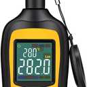 Light Meter Digital Illuminance Meter Handheld Ambient Temperature Measurer, Range up to 200,000 Lux, Luxmeter with 4 Digit Color LCD Screen