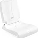 Step2 Folding Flip Seat, Lightweight Portable Outdoor Chair for Poolside, Camping, Beach, Boats, Tailgates, Durable Ground Chair with Back Support for Adults, White