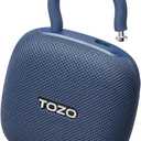 TOZO PE1 Portable Bluetooth Speakers with Adjustable Carabiner, Mini Bluetooth Wireless Shower Speaker with IPX8 Waterproof, 32H Playtime Punchy Bass Audio Speaker for Home, Outdoor and Travel, Blue
