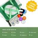Buuvu Pickleball Bag With 2 Towels – Large Paddle Shoulder Tote With Zipper, Adjustable Strap Pocket | Unisex Sling Backpack For Travel & Gym | Durable Sports Paddle Bag Green